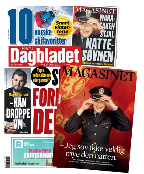 Dagbladet Lørdag med Magasinet forside